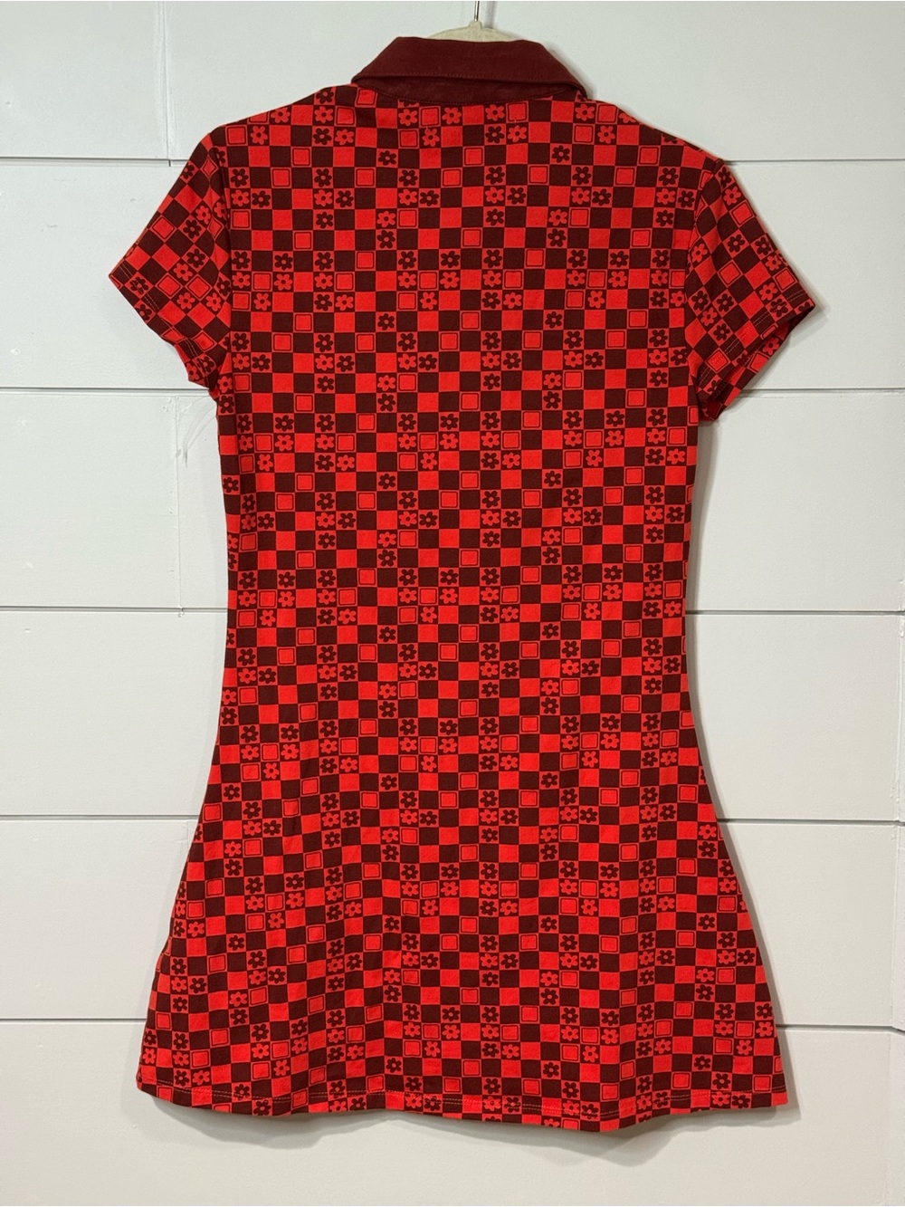 NEW Urban Outfitters Red Checker Polo Mini Dress Size M - Picture 7 of 8